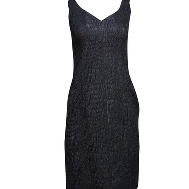 Tom and Linda Platt - Black Textured Mini Cocktail Dress Sz XS