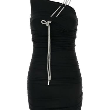 Off White Women Vi Crepe Bling Sl Mini Dress Black  Bla