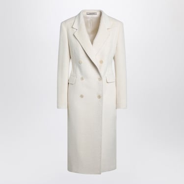 Tagliatore Cream Double-Breasted Coat In Alpaca Blend Women