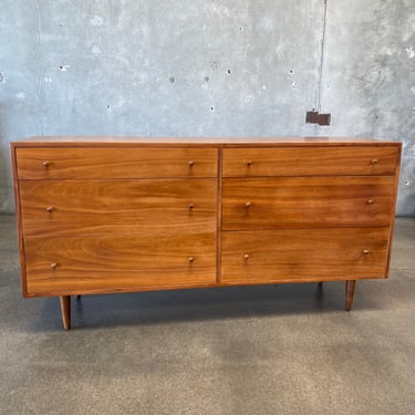 Mid Century Teak Six Drawer Dresser