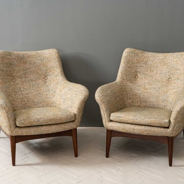 Pair of HW Klein for Bramin Lounge Chairs