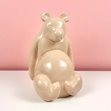 Pink Ceramic Teddy Bear Statue by Vanguard 