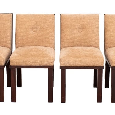 Italian Rosewood Upholstered Dining Chairs, 6