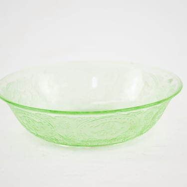 Vintage Uranium Glass Cereal Bowl 
