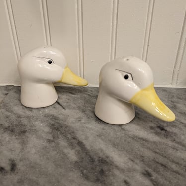 Vintage Duck Heads Salt and Pepper Shakers 