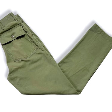 Vintage 1970s US Army OG-507 Field Trousers / Pants ~ measure 27 x 31 ~ Post Vietnam War ~ 27 Waist ~ Worn-In 