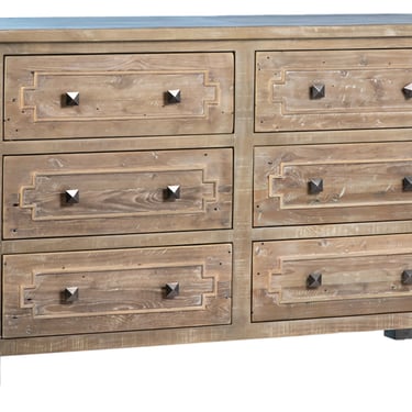 MONTHLY SPECIAL PRICE!  Wonderful Reclaimed Pine Wood 6 Drawer Dresser by Terra Nova Furniture Los Angeles 