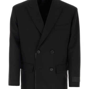 Valentino Garavani Men Black Wool Oversize Blazer