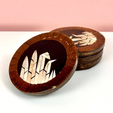 Set of 4 Lacquered Coasters (2 sets available, sold separately) 