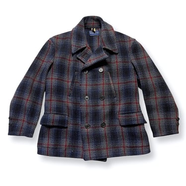 Vintage 1930s/1940s SPORTCLAD Wool Mackinaw Coat ~ 42 ~ Work Wear ~ Hunting ~ Double-Breasted ~ Barnstormer ~ Belted Back ~ Penneys 