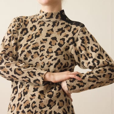 1980s Leopard Print Knit 