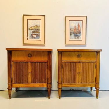Mid Century Modern Mahogany RWAY Set of Two Nightstands, MCM R Way Pair of Side Tables, Mid Century Bed Room 