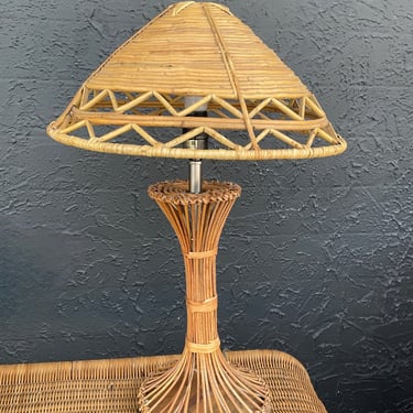 Rattan Lamp with Shade