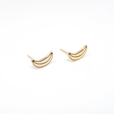 Jenny Lemons - 22k Gold Banana Enamel Earrings