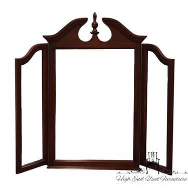 SUMTER CABINET Solid Cherry Traditional Style 57" Tri-View Pediment Dresser Mirror 