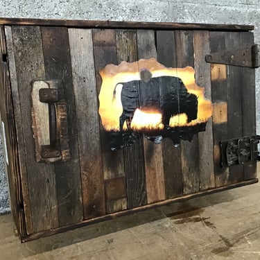 Upcycled Winebox with Bison (Seattle)