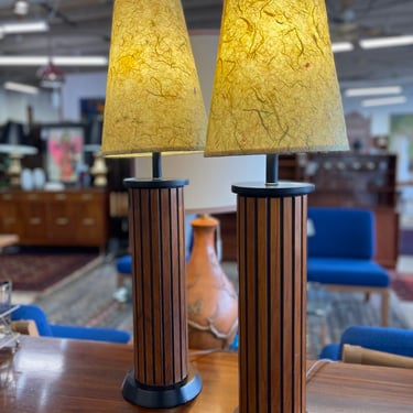 Mid Century Gruvwood Table Lamps