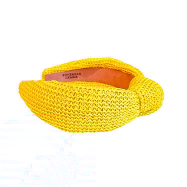 Sample Sale Bright Yellow Raffia Headband