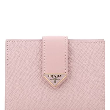 Prada Women Pastel Pink Leather Wallet