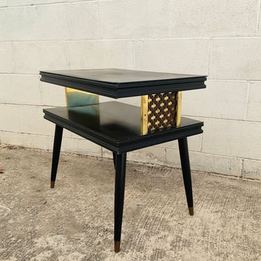 Asian Flare Midcentury Black Table