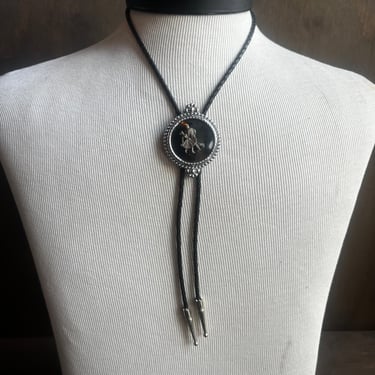 Silver Sqaure Dancer Bolo Tie