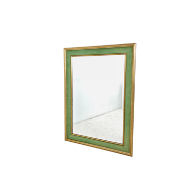 #1013 Green Wood Frame Mirror