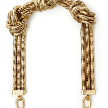 Shortie Strap Knotted Chain - Vintage Gold