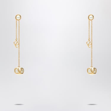 Valentino Garavani Golden Vlogo Signature Earrings With Pearls Women