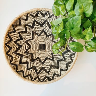 Natural + Black Basket Bowl