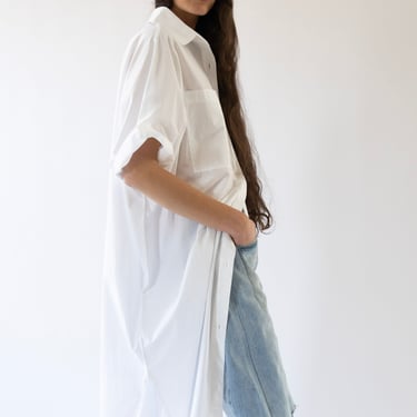 Amada Short-Sleeve Dress in Chalk
