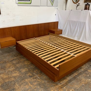 Danish Teak Queen Platform Bed Frame