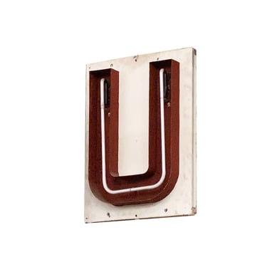Large Vintage Neon Marquee Letter "U" From Pan American Auditorium 