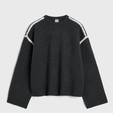 Embroidered Wool Cashmere Knit