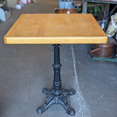 Maple and Cast Iron Cafe Table