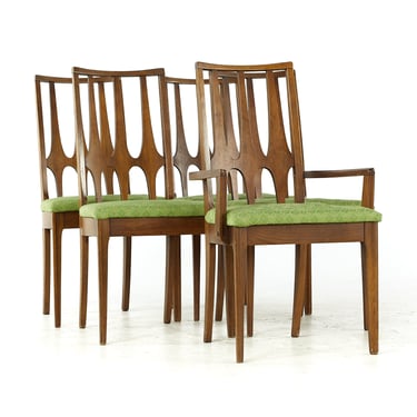 Broyhill Brasilia Mid Century Dining Chairs with 1 Captain - Set of 5 - mcm 