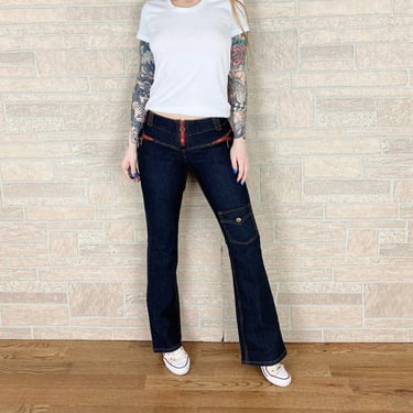 Y2K Low Rise Slim Flare Jeans / Size 24 