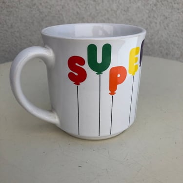 Vintage mug by Zekman  says Super Secretary  Maker recycled paper products 