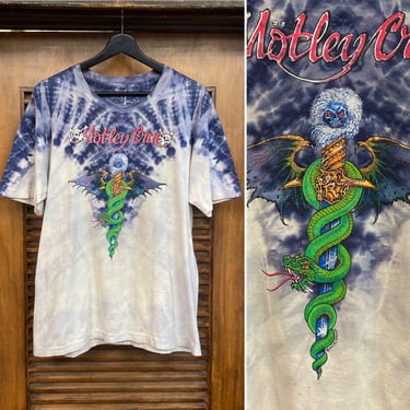 Vintage 1980’s Motley Crue “Dr. Feelgood” Rock Band T-Shirt, 80’s Tie Dye, 80’s Brockum, Vintage Clothing 