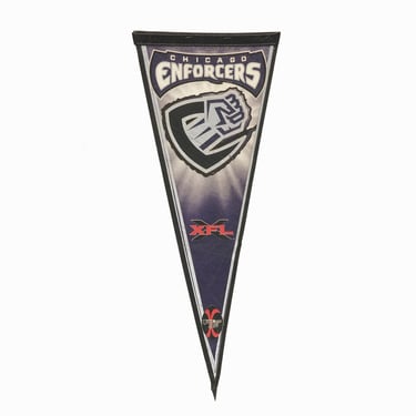 Chicago Enforcers Felt Pennant Champions Vintage NFL Flag Souvenir 