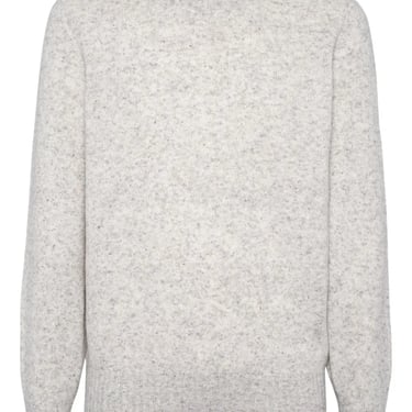 Brunello Cucinelli Men Irregular Coloration Flecked Alpaca Sweater