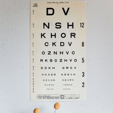 Vintage Optometry Clinic Chart 