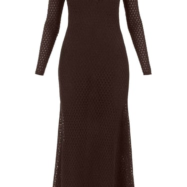 Tom Ford Long Knitted Lurex Perforated Dress Women