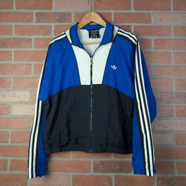 Vintage 90s Adidas ORIGINAL Colorblocked Zip-up Windbreaker - Small 