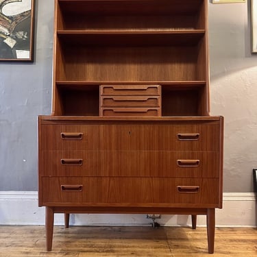 Danish Teak Bookcase/Secretary by BRDR Larsen Møbelfabrik 1960s