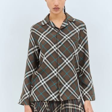 Burberry Women Check Silk Pyjama Shirt