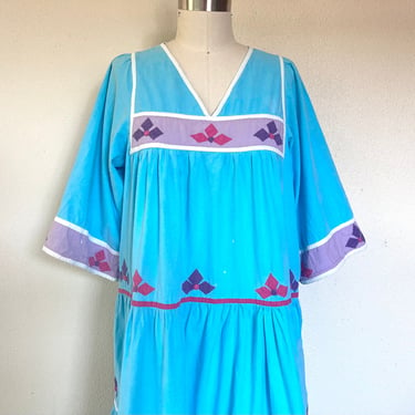 Vintage Indian cotton tiered tent dress 