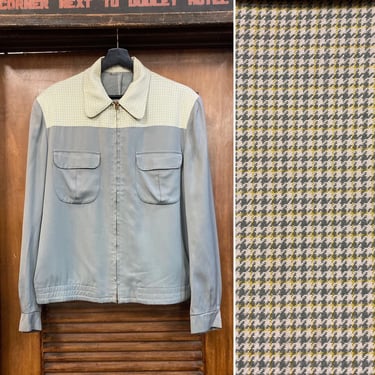 Vintage 1950’s Two-Tone Flap Pocket Gabardine Rockabilly Jacket, 50’s Jacket, 50’s Rockabilly Style, 50’s Gabardine, Vintage Clothing 