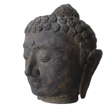 Antique Bronze Figural Buddha Head | Collectible Asian Décor 