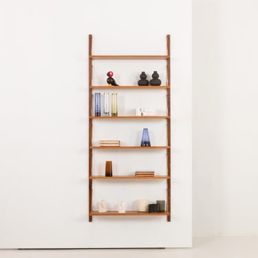 Set of 6 mid century modern renovated teak shelves in the style of P. Cadovius, P. Sorensen 