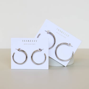 Everyday Silver Hoop Earrings